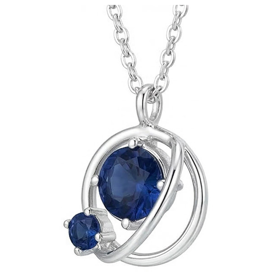 IGI CERTIFIED White Gold Ceylon Color Sapphire Pendant 9.50 Carats