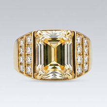 IGI Certified Men's Ring – Fine Diamond 8 ct 10K Yellow Gold