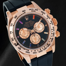 Rolex Cosmograph Daytona 116515LN 40mm Black Rainbow Hour Diamond Dial Black Oysterflex Strap