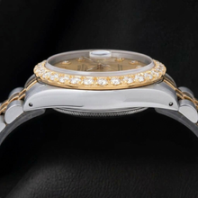 Rolex 6827 Datejust 31mm Champagne Diamond Dial Two Tone Watch