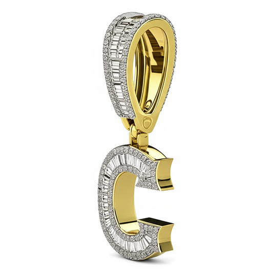 Brilliant Diamond Round Cut Gentleman's Ring in 10K Two Tone Gold – front view