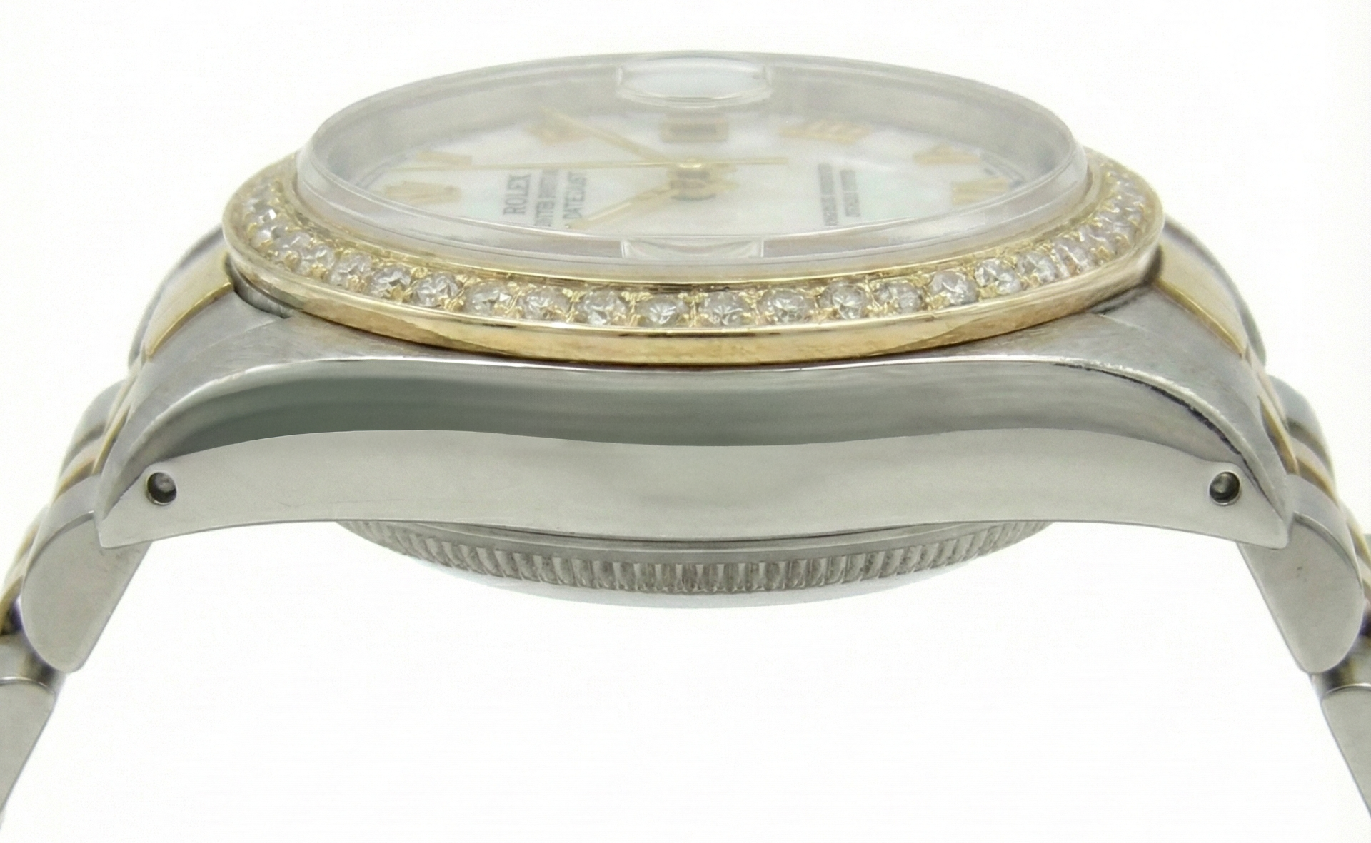 Jubilee Bracelet Ss & Gold Roman Dial Rolex Date Just Women Watch