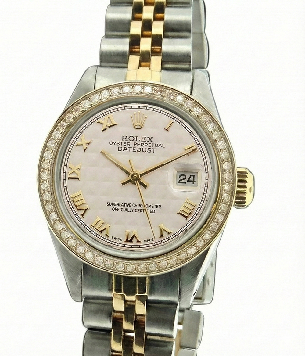 Jubilee Bracelet Ss & Gold Roman Dial Rolex Date Just Women Watch