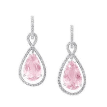 Kunzite Gem Natural Earth Mined Diamond Earrings