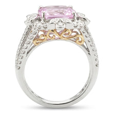 Kunzite Natural Earth Mined Diamond Wedding Ring
