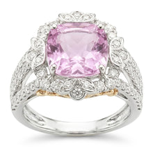Kunzite Natural Earth Mined Diamond Wedding Ring