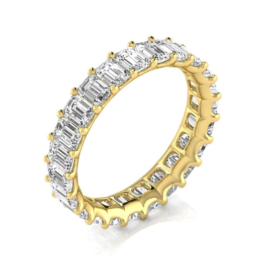 Emerald Cut Diamond ring in 14 Karat Yellow Gold – main view