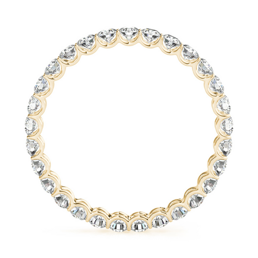 Diamond Eternity Band 3.6-ct 14K Yellow Gold – front view