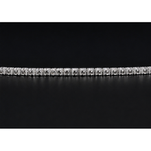 Lab Grown Tennis Necklace 14K White Gold 15 Carat 18 Inch Chain