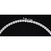 Lab Grown Tennis Necklace 14K White Gold 15 Carat 18 Inch Chain