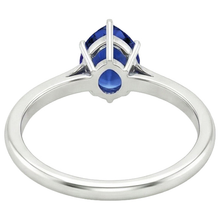 Ladies 4 Carat Oval Sapphire Engagement Ring