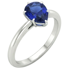 Ladies 4 Carat Oval Sapphire Engagement Ring