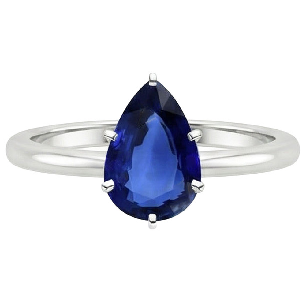 Ladies 4 Carat Oval Sapphire Engagement Ring