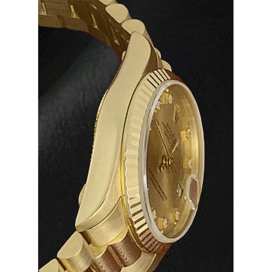 Ladies 68278 Rolex Datejust 31mm Champagne Diamond Watch