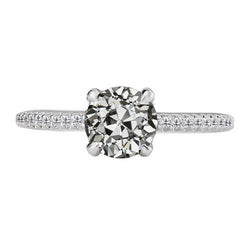 Ladies Anniversary Ring Round Old Miner Real Diamond 4.50 Carats