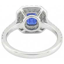 natural emerald sapphire 3ct ring side angle
