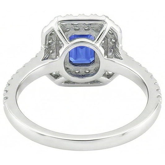 natural emerald sapphire 3ct ring side angle