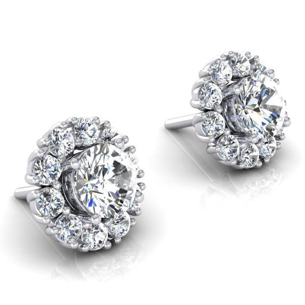 Ladies Genuine Diamond Studs With Jackets