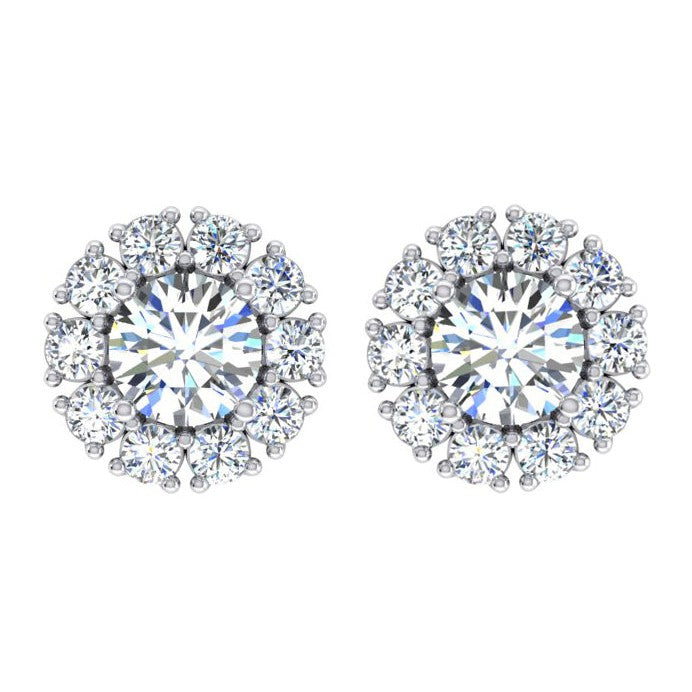 Ladies Genuine Diamond Studs With Jackets