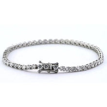 Ladies Genuine Diamond Tennis Bracelet 4.40 Carats White Gold 14K