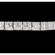 Ladies Genuine Diamond Tennis Bracelet 8 Carats White Gold 14K