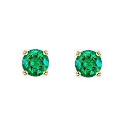 14K Two Tone Gold GIA Certified Colombian Emerald Gemstone
