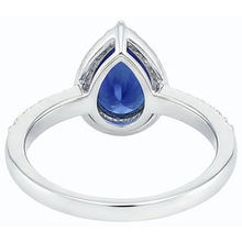 natural round sapphire 4ct ring side angle