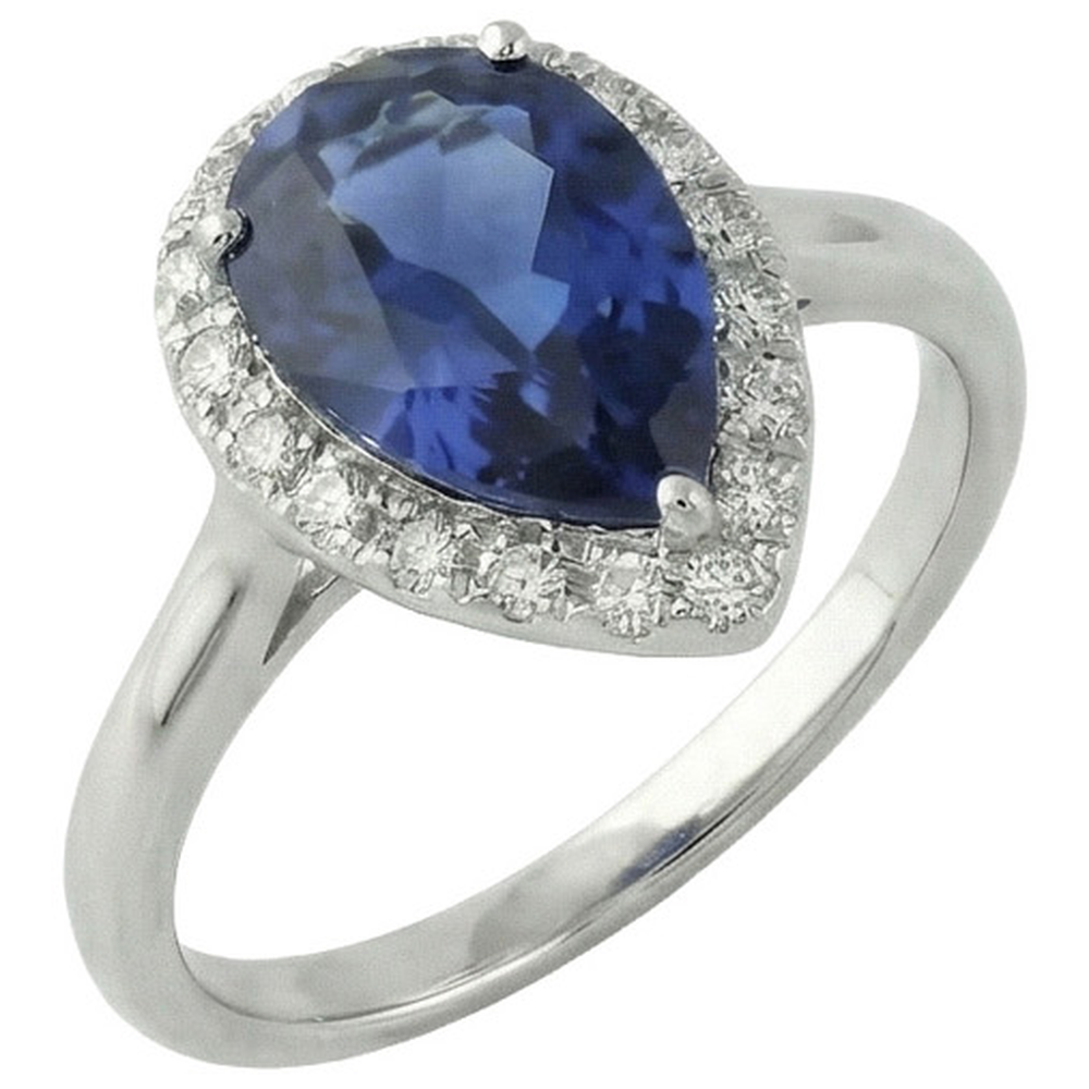 natural round sapphire 2.50ct ring close up detail