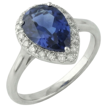 natural round sapphire 2.50ct ring close up detail