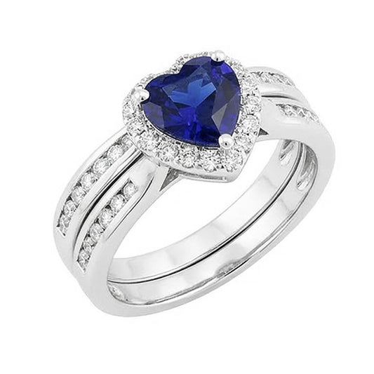 natural round sapphire 3.50ct ring side angle