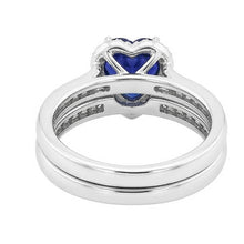 natural round sapphire 3.50ct ring profile view