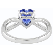 Ladies Heart Gemstone Blue Sapphire Ring 3.50 Carats Split Shank Jewellery