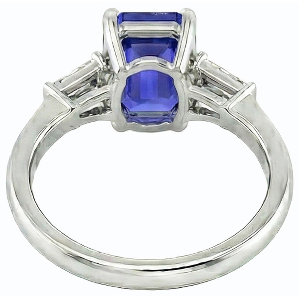 natural emerald sapphire 2.50ct ring side angle