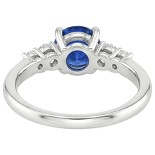 Ladies Natural Earth Mined Diamond Jewellery Round Ceylon Sapphire Five Stone 2.50 Carats