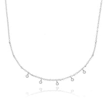 Ladies Natural Round Diamond Chain Necklace White Gold 14K Jewelry 1 Ct