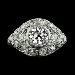 Ladies Old Miner Real Diamond Bezel Ring Milgrain Antique Style 5.25 Carats