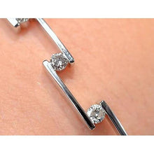 Ladies Real Diamond Bangle 1.80 Carats White Gold 