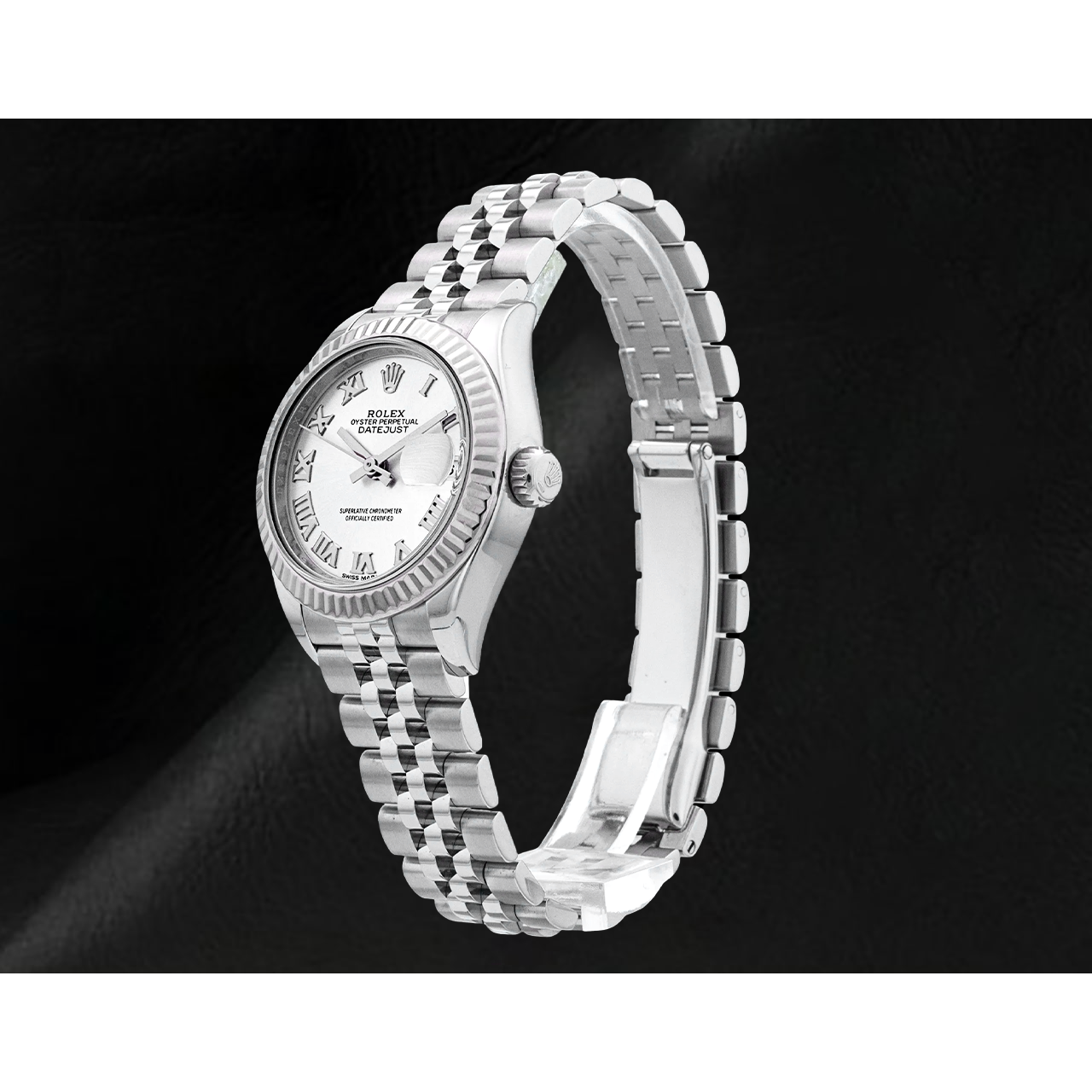 Ladies Rolex Date-just 31mm Silver Roman Dial Watch