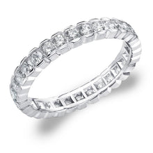 Ladies Round Genuine Diamond Wedding Band 1.40 Carats 14K White Gold