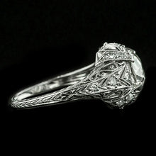 Ladies Round Old Cut Natural Earth Mined Diamond Ring Milgrain Antique Style 4.25 Carats