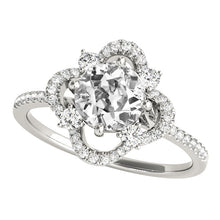 Ladies Round Old Miner Real Diamond Ring With Accents Star Style 5 Carats