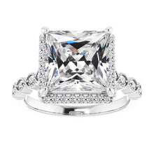 Ladies Round & Square Cut Old Mine Cut Real Diamond Ring 7.75 Carats