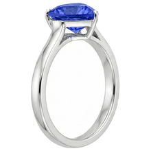 natural heart sapphire 2ct ring top view