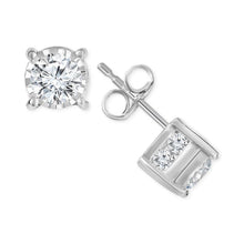 Ladies Studs Earring 4.60 Ct Round Brilliant Cut Genuine Diamonds White Gold