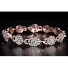 Ladies Tennis Bracelet Real Diamond Rose Gold Jewelry