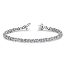 Ladies Tennis Bracelet 5.72 Ct Round Cut Natural Diamonds Prong Setting