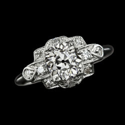 Ladies Wedding Ring Round Old Miner Real Diamonds 3.50 Carats