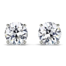 Earth-Mined Diamond Drop Earrings 5 ct 14 Karat White Gold – main view