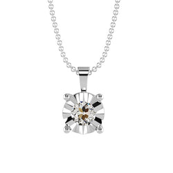 14K White Gold Pendant Necklace with Diamond – 1 ct