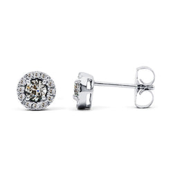 Earth-Mined Antique Cushion Fine Diamond Stud Earrings 3.50 ct